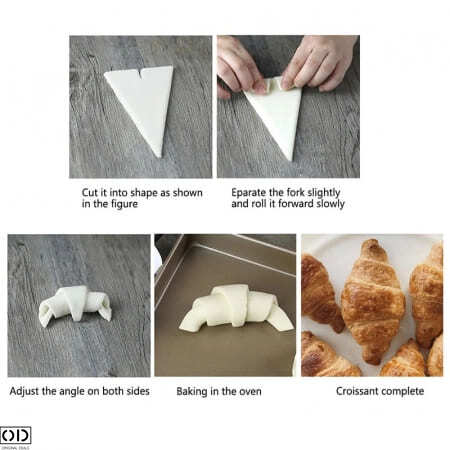 Rola cu Cutit de Taiat Aluat pentru Croisante, Inox, 20 x 6 cm [5]