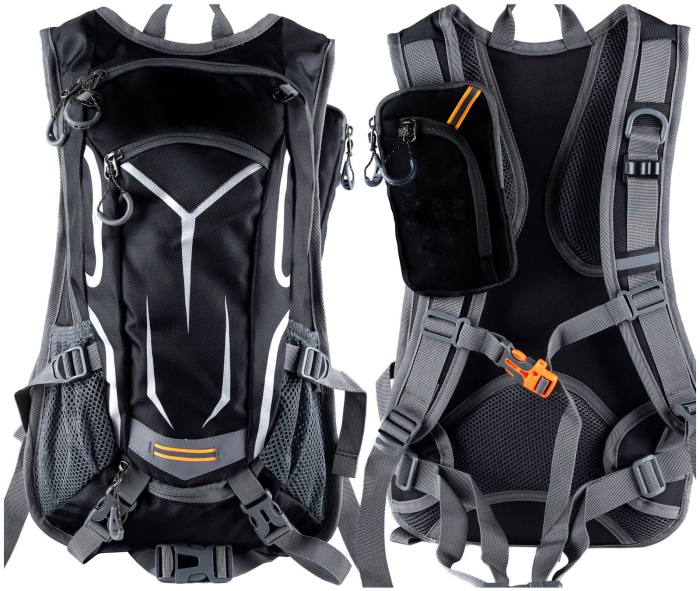 Rucsac de drumetie, gri cu elemente reflectorizante, 18litri, 45x30x15cm [6]