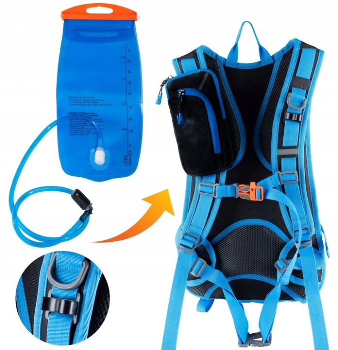 Rucsac de drumetie, gri cu elemente reflectorizante, 18litri, 45x30x15cm [4]