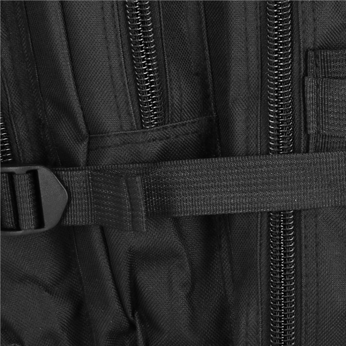 Rucsac militar pentru drumetie, impermeabil, ultra usor, 4 compartimente, culoare negru [8]
