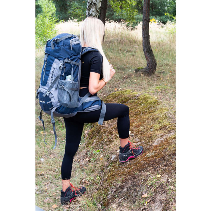 Rucsac tactic militar pentru drumetie, cu husa de ploaie, 60 litri, 25 kg, 70x40x24 cm, gri albastru [20]