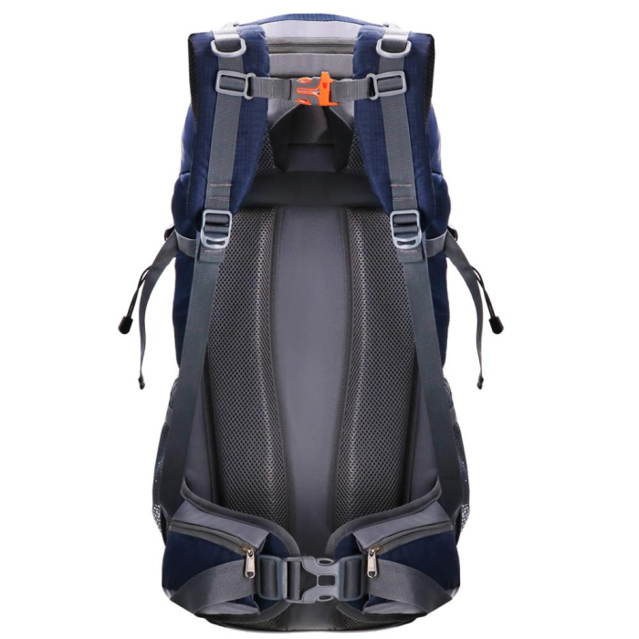 Rucsac tactic militar pentru drumetie, cu husa de ploaie, 60 litri, 25 kg, 70x40x24 cm, gri albastru [15]