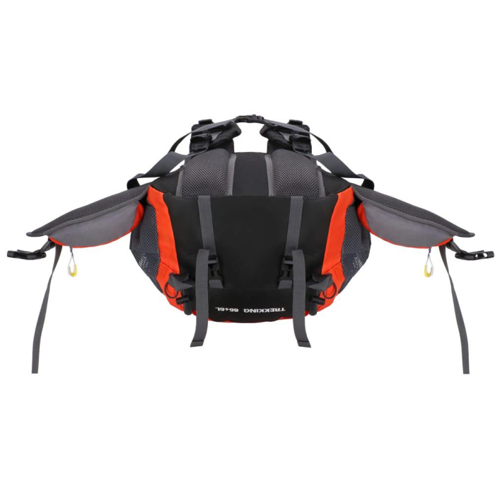 Rucsac tactic militar pentru drumetie, cu husa de ploaie, 70 litri, 25 kg, 68x35x20 cm, gri portocaliu [13]