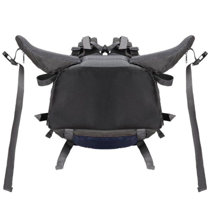 Rucsac tactic militar pentru drumetie, cu husa de ploaie, 90 litri, 25 kg, 74x32x20 cm, gri albastru [2]