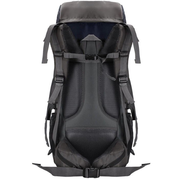 Rucsac tactic militar pentru drumetie, cu husa de ploaie, 90 litri, 25 kg, 74x32x20 cm, gri albastru [13]