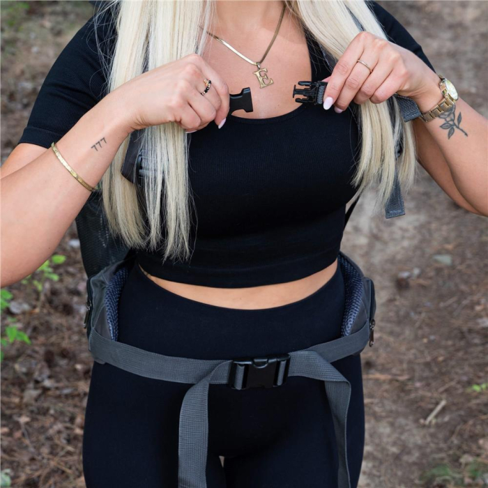 Rucsac tactic militar pentru drumetie, cu husa de ploaie, 90 litri, 25 kg, 74x32x20 cm, gri albastru [5]