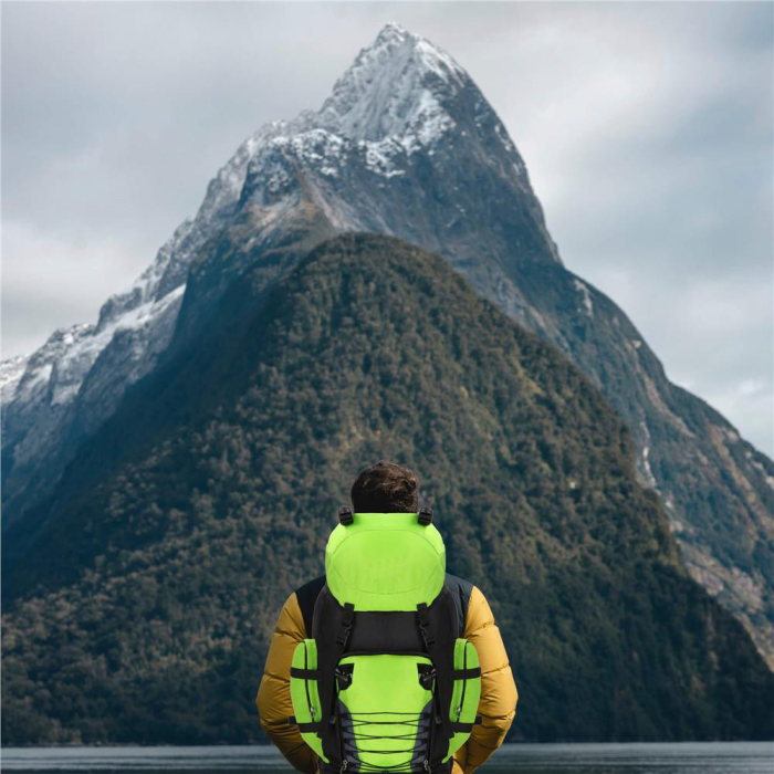 Rucsac tactic militar pentru drumetie, cu husa de ploaie, 90 litri, 25 kg, 85x38x26 cm, verde negru [15]