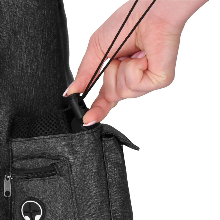 Rucsac transport animale talie mica-medie, maxim 15 kg, buzunare laterale, 38x34x26 cm, negru [13]