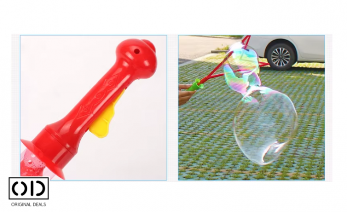 Sabie cu Tub pentru Baloane de Sapun Gigant, Lichid 200ml Pistol electric pentru baloane de sapun pistol baloane de sapun baloane de spaun mari baloane de sapun gigant baloane de sapun  baloane copii [15]