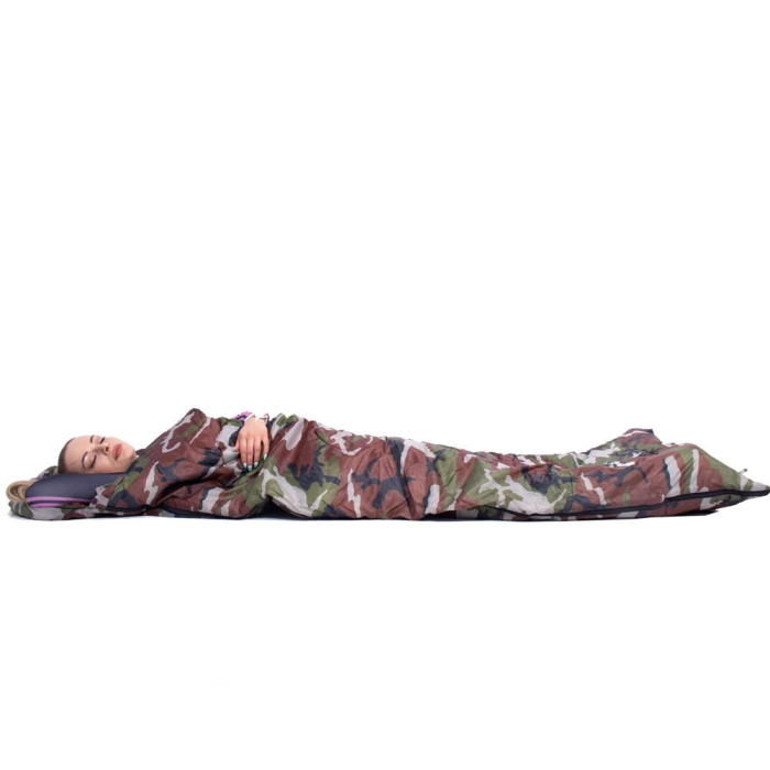Sac de dormit tip mumie, cu geanta de transport, 210x73cm, 8-20grade, culoare camuflaj [10]