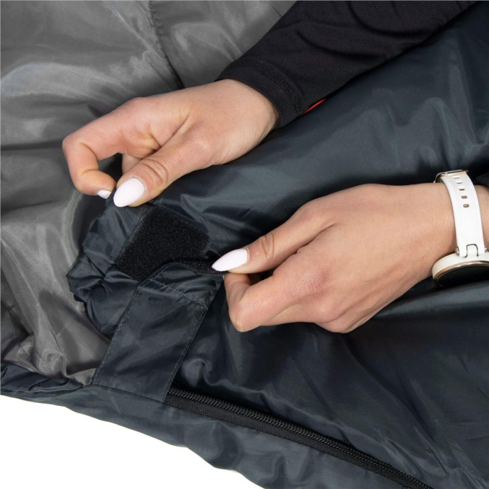 Sac de dormit tip mumie, cu geanta de transport, 210x73cm, 8-20grade, culoare gri [14]