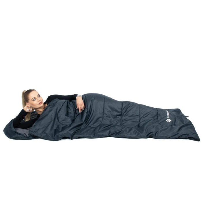 Sac de dormit tip mumie, cu geanta de transport, 210x73cm, 8-20grade, culoare gri [4]