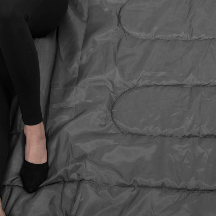 Sac de dormit tip mumie, cu geanta de transport, 210x73cm, 8-20grade, culoare gri [15]