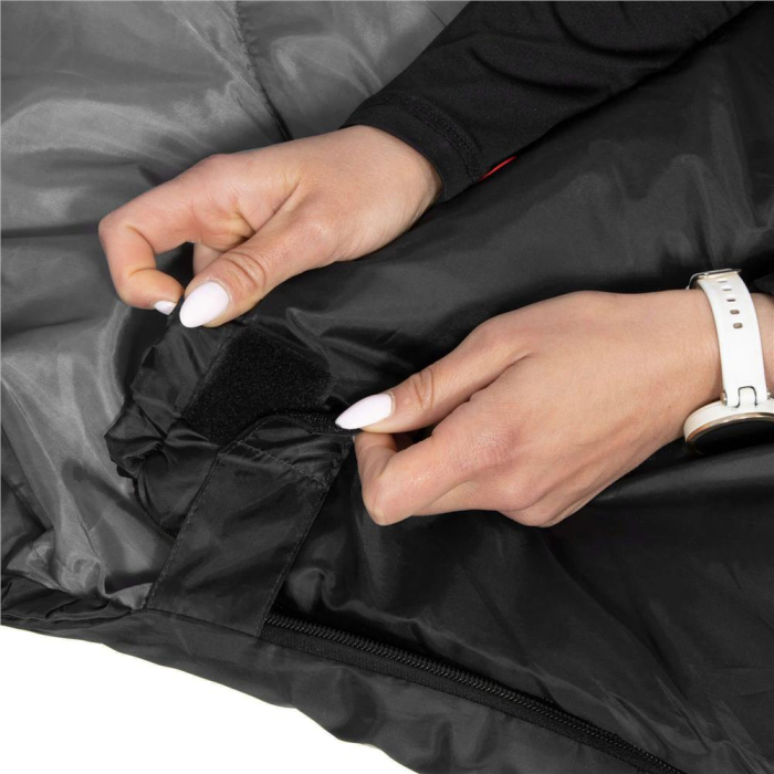 Sac de dormit tip mumie, cu geanta de transport, 210x73cm, 8-20grade, culoare negru [19]