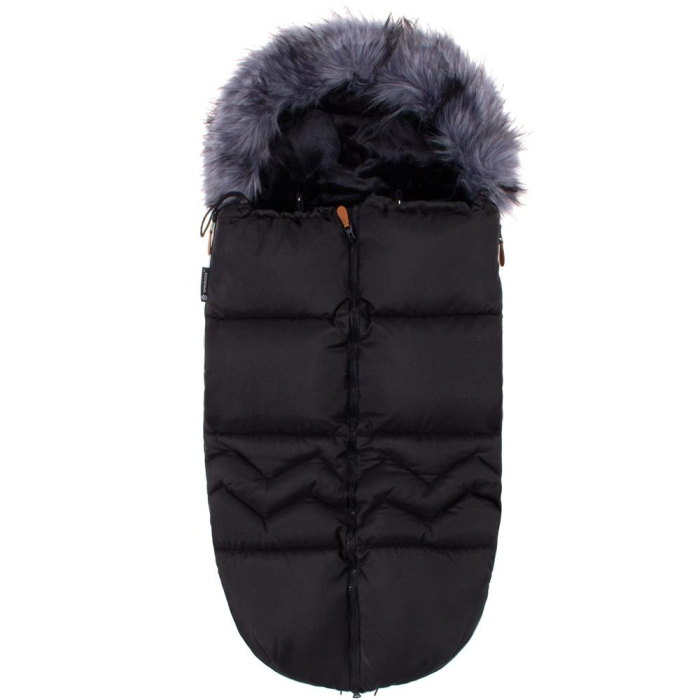 Sac iarna de bebelusi pentru carucior, marime universala, cu gluga, 90x45cm, negru [1]