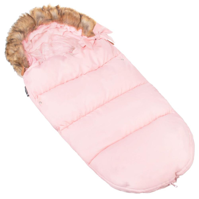 Sac iarna de bebelusi pentru carucior, marime universala, cu gluga, 90x45cm, roz [7]