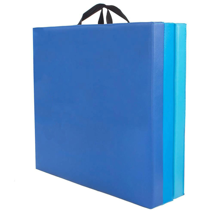 Saltea fitness groasa pentru antrenamente gimnastica, pliabila, 180x60x5,5cm, albastru [3]