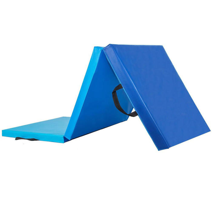 Saltea fitness groasa pentru antrenamente gimnastica, pliabila, 180x60x5,5cm, albastru [12]