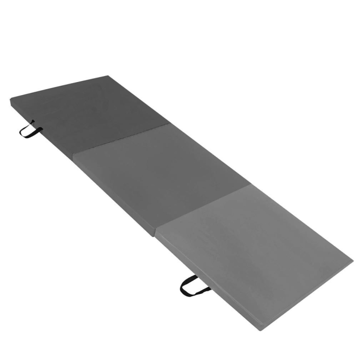 Saltea fitness groasa pentru antrenamente gimnastica, pliabila, 180x60x5,5cm, gri [9]