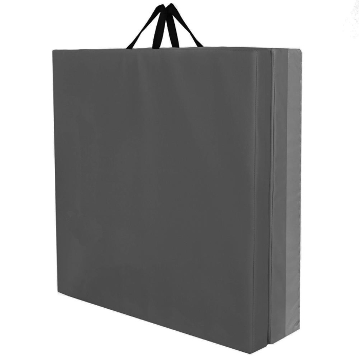 Saltea fitness groasa pentru antrenamente gimnastica, pliabila, 180x60x5,5cm, gri [8]