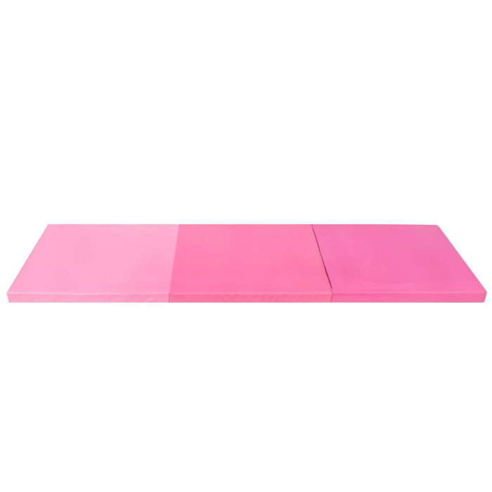 Saltea fitness groasa pentru antrenamente gimnastica, pliabila, 180x60x5,5cm, roz [8]