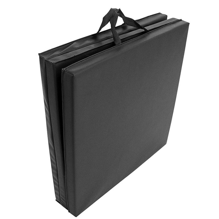 Saltea fitness groasa pentru antrenamente gimnastica, pliabila, PVC, 180x60x5cm, negru [2]