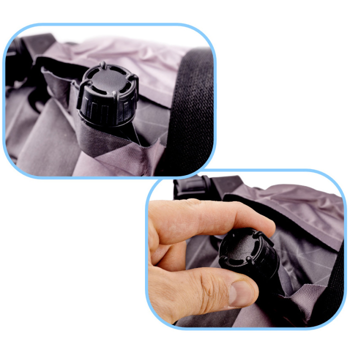 Saltea gonflabila auto 170x120 cm, cu perna integrata si husa de transport, negru [3]