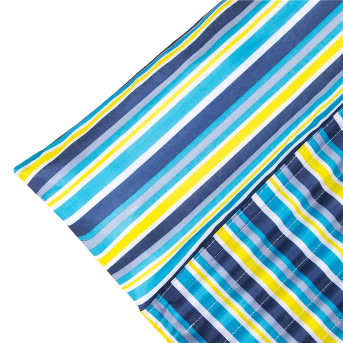 Saltea pentru plaja pliabila, din spuma, ultra-usoara, cu perna si maner de transport, 60x180cm, albastru galben [12]