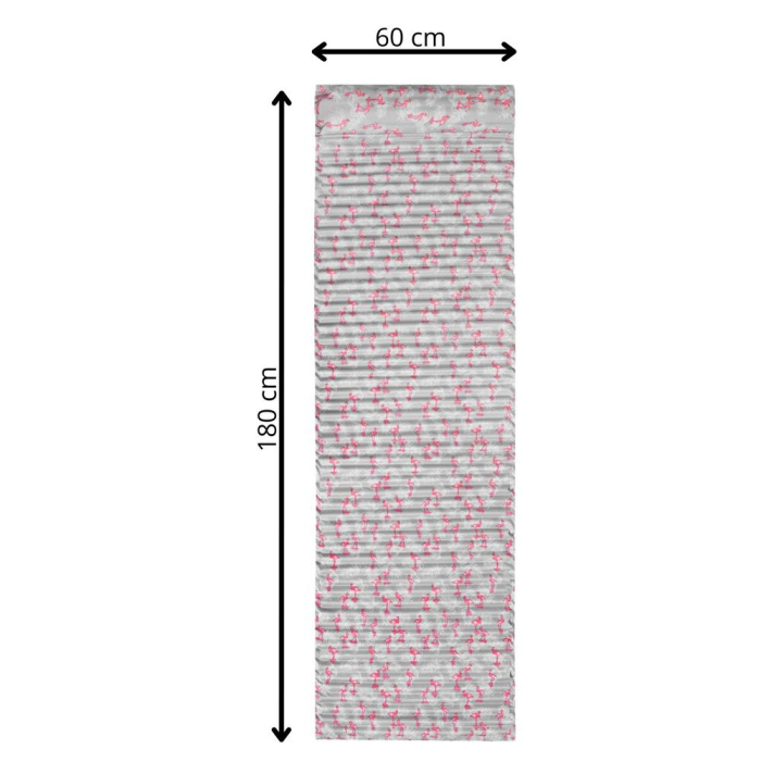 Saltea pentru plaja pliabila, din spuma, ultra-usoara, cu perna si maner de transport, 60x180cm, gri flamingo roz [15]