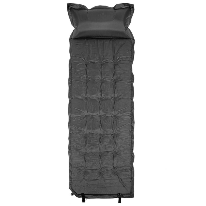 Saltea plabila cu perna din spuma poliuretanica, cu autoumflare, 193x68x3.5cm, gri [17]