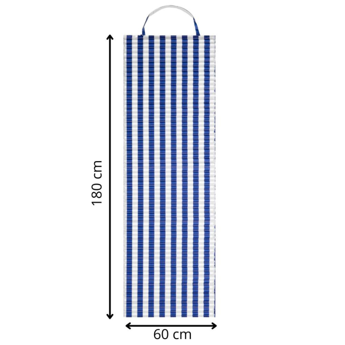 Saltea plaja pliabila din spuma EPE, cu maner si prindere, 180x60x1 cm, albastru cu dungi [12]