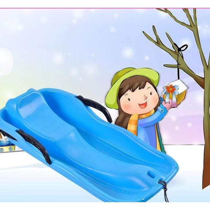 Sanie, , din Plastic, +3 Ani, 87 x 40 x 17.5 cm, cu Frana si Franghie, pentru Adulti si Copii, Albastru [5]