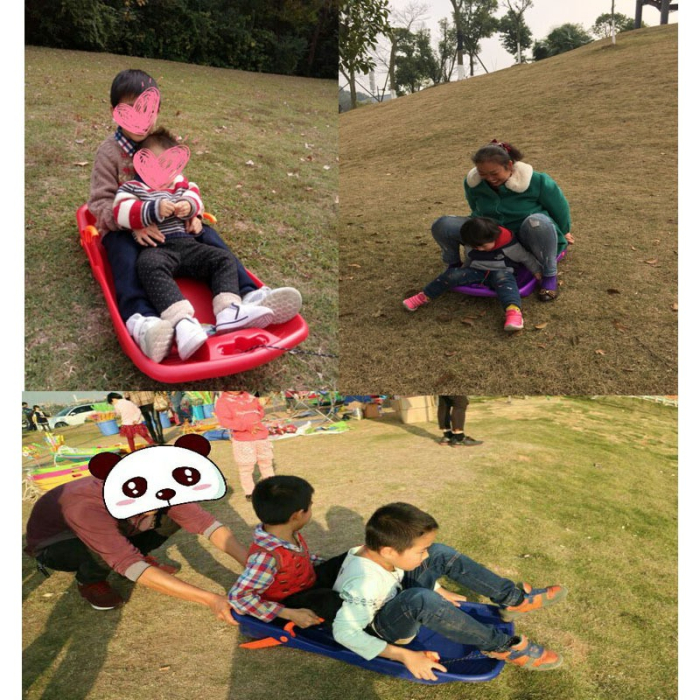 Sanie, , din Plastic, +3 Ani, 87 x 40 x 17.5 cm, cu Frana si Franghie, pentru Adulti si Copii, Rosu [8]