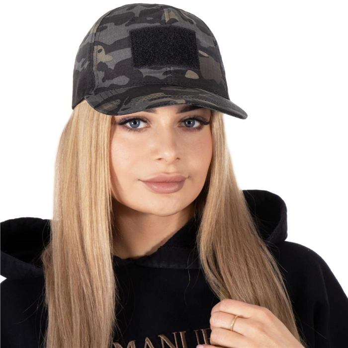 Sapca tactica cu cozoroc curbat, cu scai pentru atasare patch, unisex, culoare camuflaj [9]