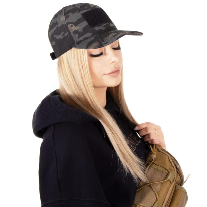 Sapca tactica cu cozoroc curbat, cu scai pentru atasare patch, unisex, culoare camuflaj [12]