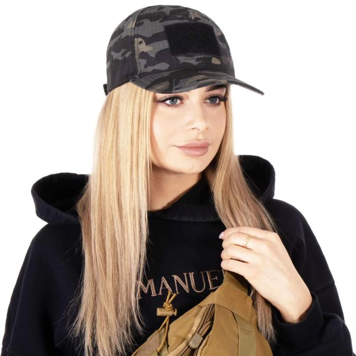 Sapca tactica cu cozoroc curbat, cu scai pentru atasare patch, unisex, culoare camuflaj [6]