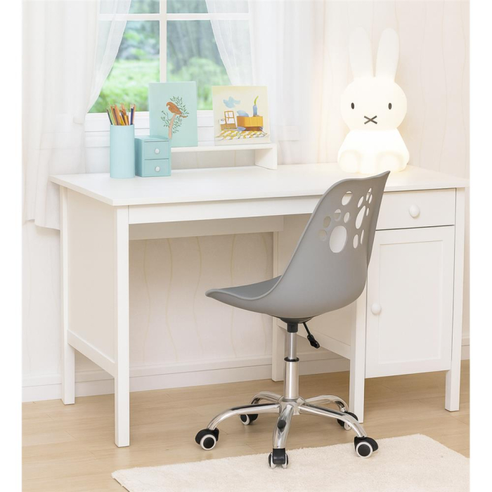 Scaun birou ergonomic, cu sezut din spuma, reglabil pe inaltime, maxim 120 kg, 90x49x48 cm, gri [3]