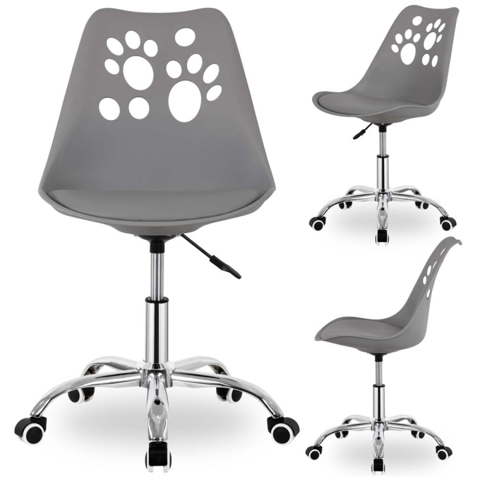 Scaun birou ergonomic, cu sezut din spuma, reglabil pe inaltime, maxim 120 kg, 90x49x48 cm, gri [9]