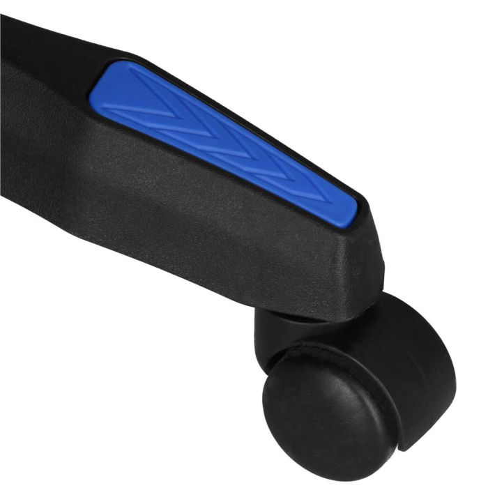 Scaun birou pentru gaming, ergonomic, suport lombar si tetiera, 114-123x55x50 cm, negru si albastru [18]