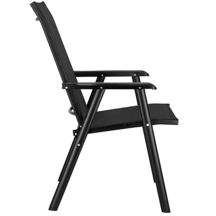 Scaun de gradina metalic, pliabil, 95x57x66cm, maxim 150kg, negru [14]