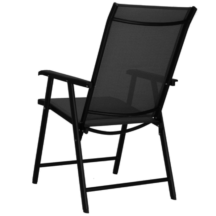 Scaun de gradina metalic, pliabil, 95x57x66cm, maxim 150kg, negru [17]