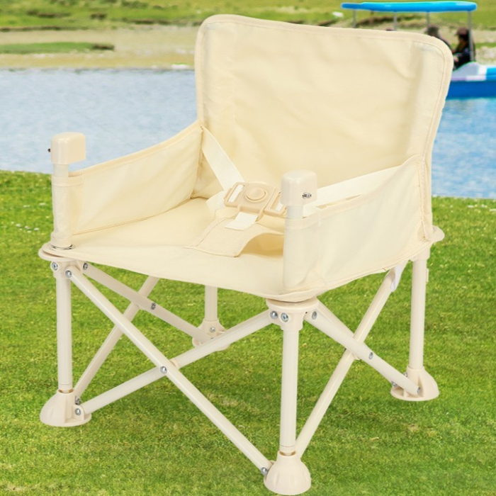 Scaun de Masa pentru Bebelusi si Copii, , Tavita si Husa Detasabile, Multifuncțional, Stabil, Centura de Siguranta, Cos de Depozitare, Bej, cu Umbrela Verde, de la 6 Luni [5]