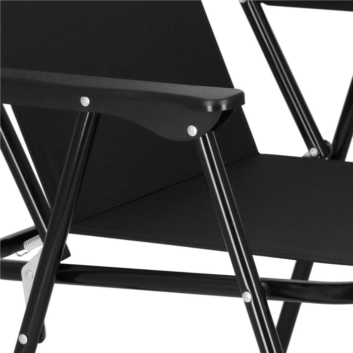 Scaun de plaja Sersimo, pliabil, 100kg, 52x73cm, negru [10]