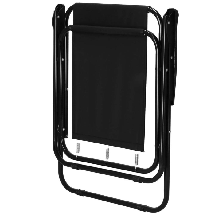 Scaun de plaja Sersimo, pliabil, 100kg, 52x73cm, negru [15]