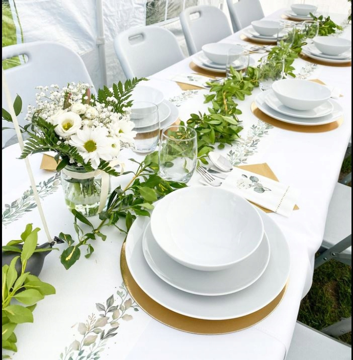 Scaun pliabil 54x46x86 cm, otel si HDPE, antiderapant, alb [2]