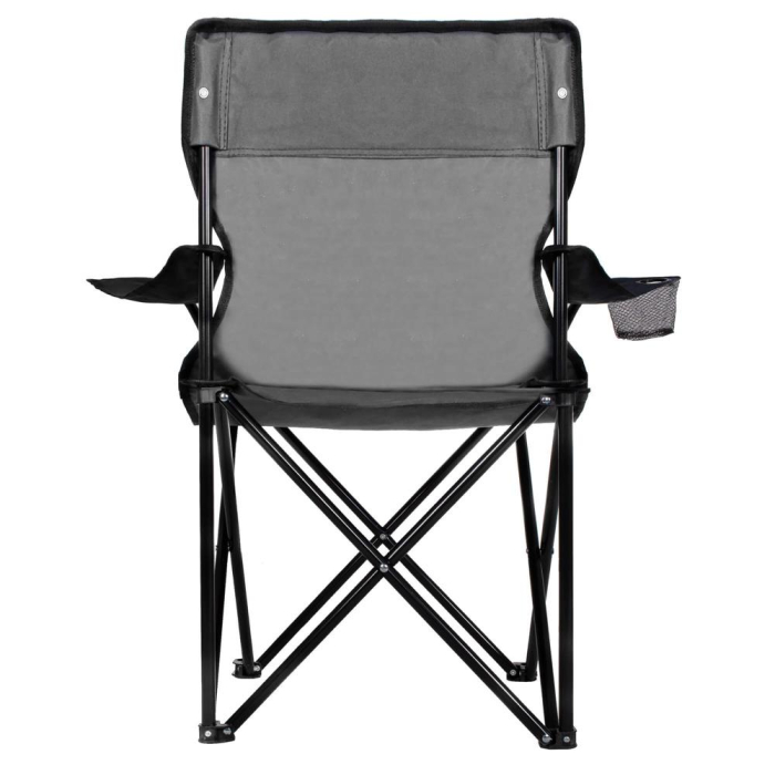 Scaun pliabil camping sau pescuit Sersimo, cu suport pahar, gri [11]