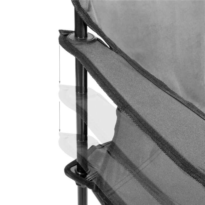 Scaun pliabil camping sau pescuit Sersimo, cu suport pahar, gri [8]