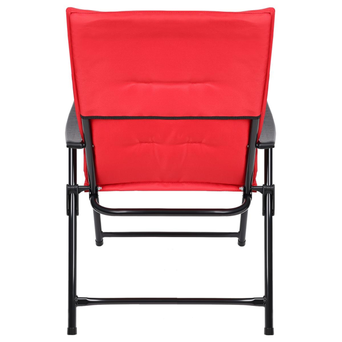 Scaun pliabil de gradina cu perna, structura metalica, 59x66x90 cm, rosu [6]