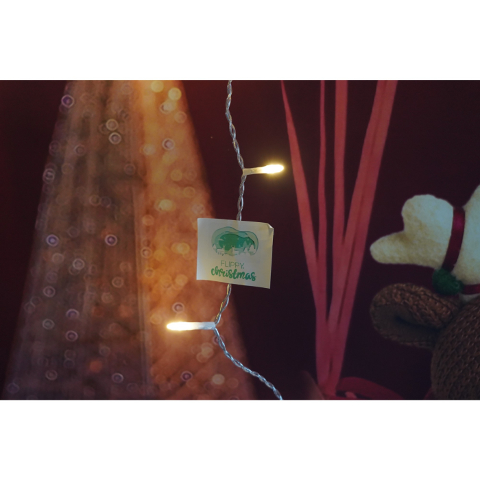 Sectiune Instalatie de Craciun ® Tip Turturi, 8 jocuri de lumini 3 m, 96 LED-uri, Interconectabila, Fir Transparent, Alb Cald, Atentie! nu contine alimentator [2]