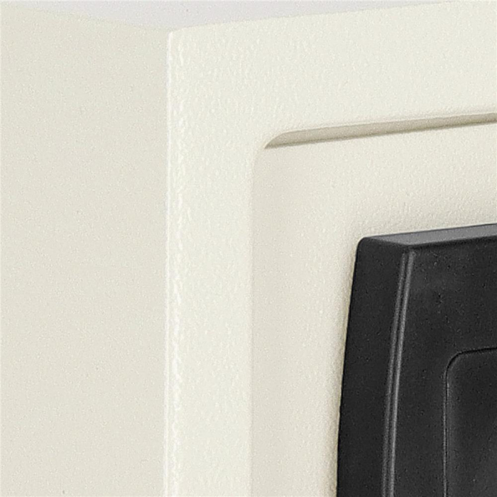 Seif electronic standard cu cifru si cheie, 200x300x200 mm, Otel, Bej [7]